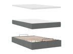 Cadre de lit Lumenao avec matelas gris foncé 120x190 cm tissu LTNC48307