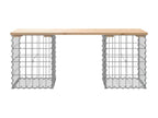 Banc de jardin design de gabion 103x31x42 cm bois massif de pin MZTS09403