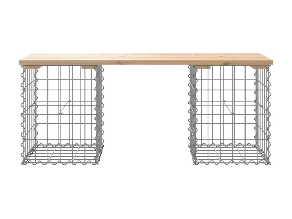 Banc de jardin design de gabion 103x31x42 cm bois massif de pin MZTS09403