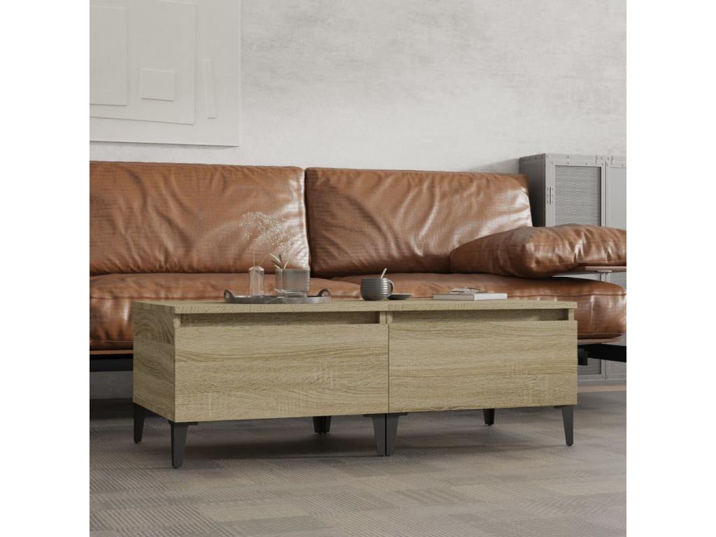 Tables d'appoint 2 pcs Chêne Lumenao 50x46x35 cm Bois ingénierie TJXH75895