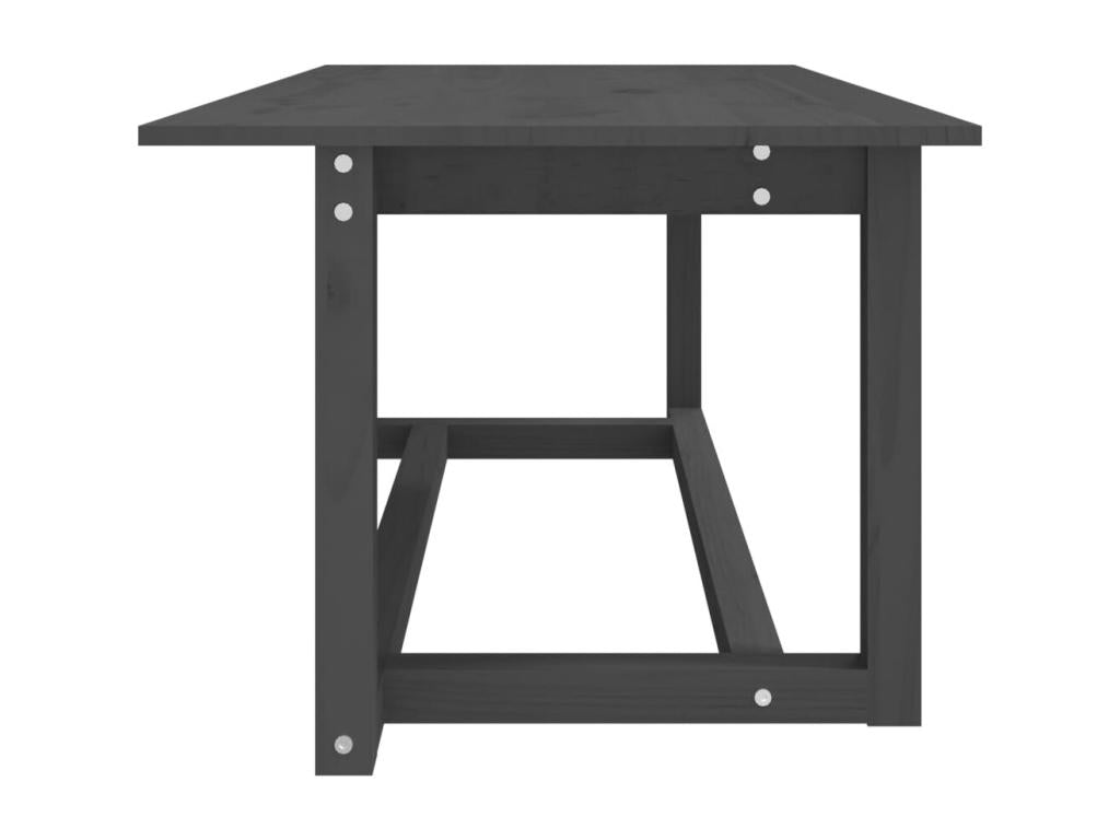 Table basse Gris 110x55x45 cm Bois massif de pin TJHA55226