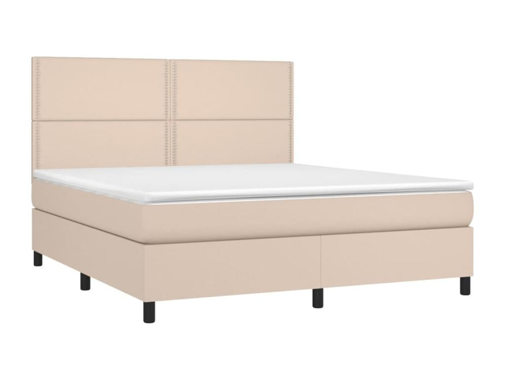 Sommier à lumière de lit avec matelas Cappuccino 180x200 PIDB09096