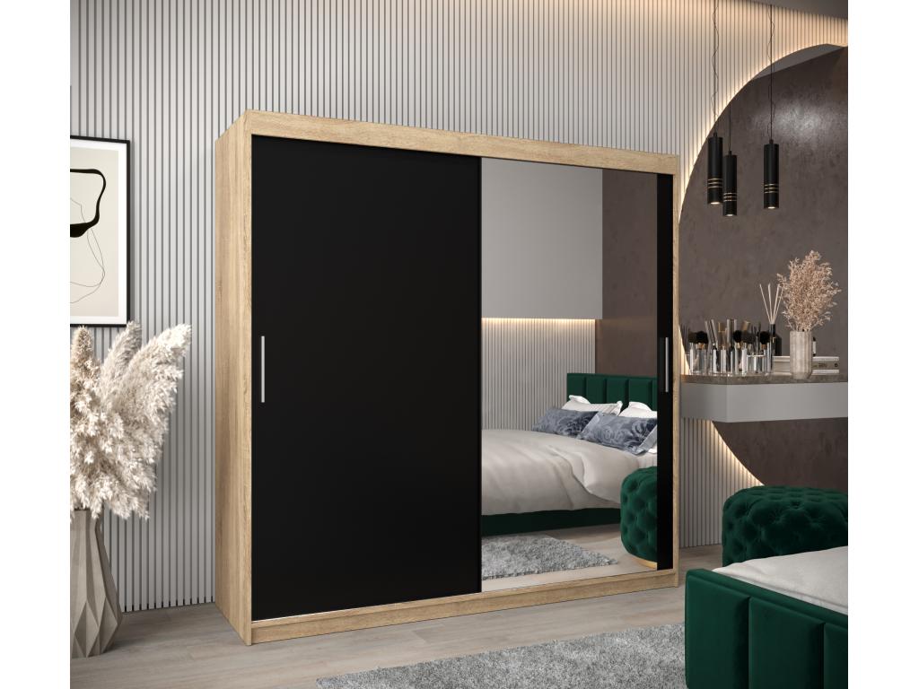 Armoire Lumenao 2 À Portes Coulissantes 200/200/62 2 portes Lumenao/Noir  VAZZ70764