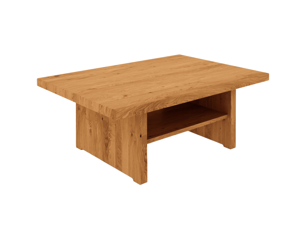 Zensova - Table basse 60x80 en chêne sauvage huilé naturel HMBT02099