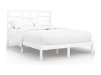 Cadre de lit sans matelas blanc bois massif 135x190 cm KXVS65060