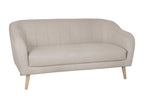 Canapé scandinave 2-3 places en tissu beige et bois clair Lumenao BBJT39469