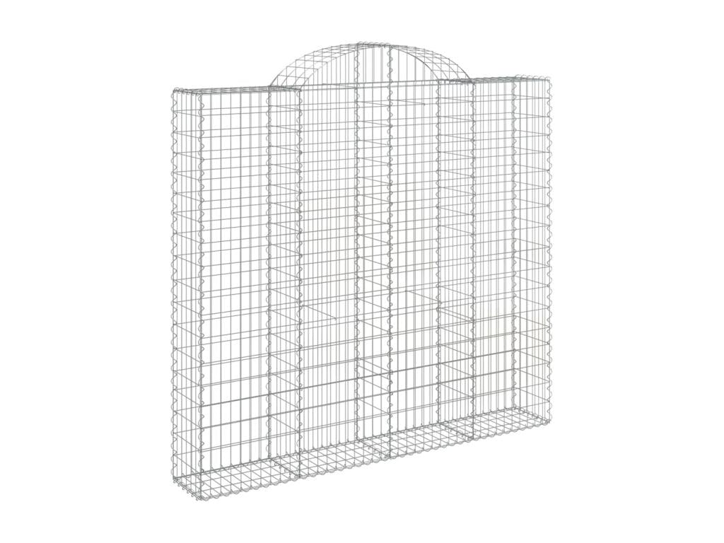 Paniers à gabions arqués 10 pcs 200x50x180-200 Fer galvanisé GULH25643