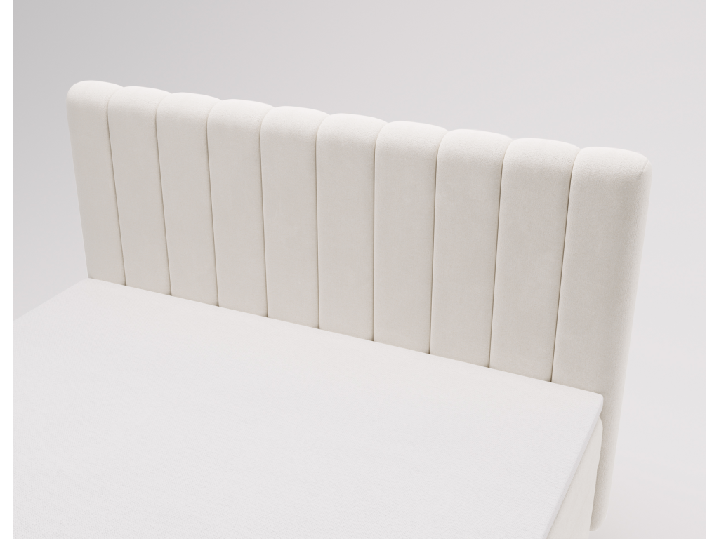 Lit adulte 180x200 Zensova - Lit vec Rangement et Matelas Ressorts ensachés Lit Crème Zensova 10 UFXL44370