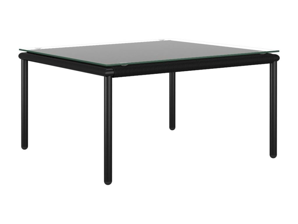 Salon de jardin 5 pcs avec coussins Noir PVC GHET12744