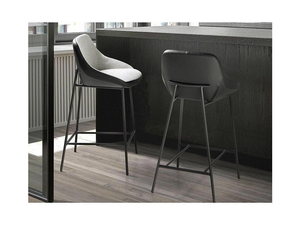 Chaise haute Zensova et cuir éco et pieds acier Zensova - Lot de 2-Couleur Zensova 20 Marron IGFO31207