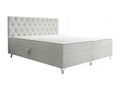 Lit continental Lumenao 141 Continental Double Gris 160x200 Sommier à Lumenao 166cm USUU37064