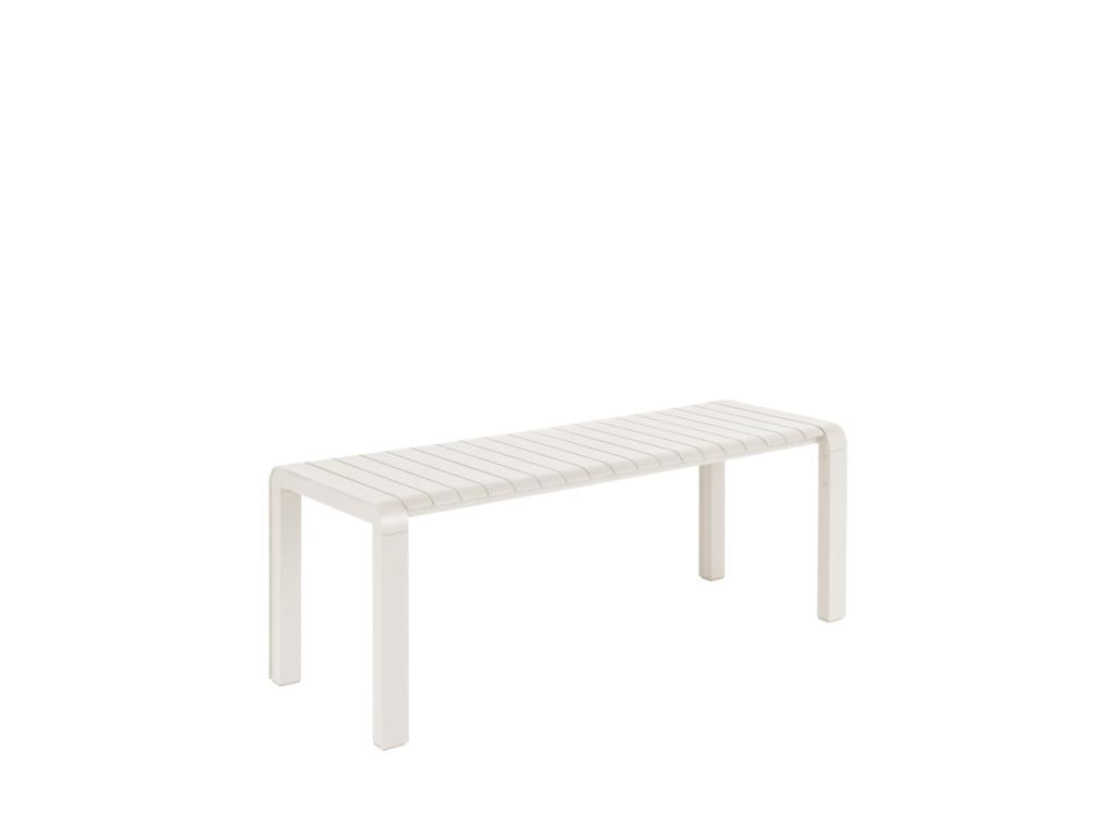 Lumenao - Banc de jardin en métal 129.5x45cm Couleur - Beige SCPJ26831