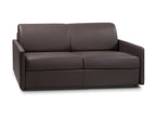 Canapé 3 places convertible express en simili marron - Couchage 140 cm - Matelas 18 cm Zensova NTPR19064