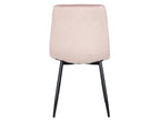 chaise salle à manger - Velours / Métal noir mat - Rose - Lumenao UDVW60441