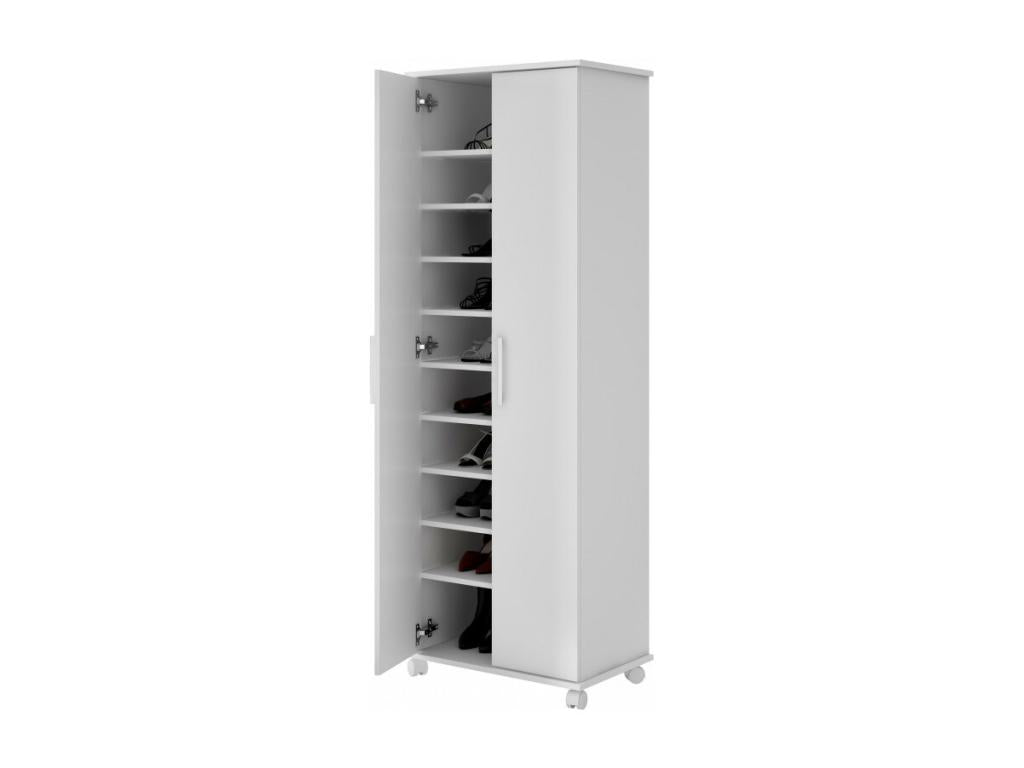 Armoire à Chaussures 20 Paires Lingère Blanche 10 Niches KFVQ60130
