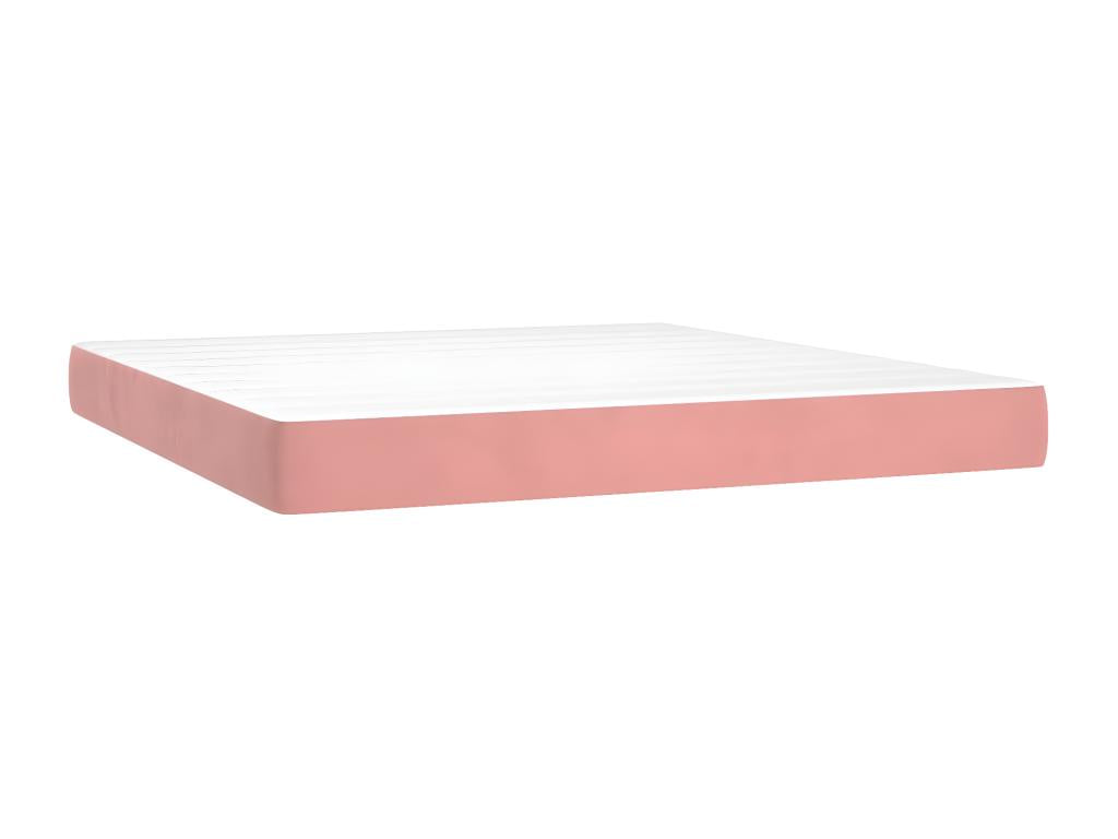 Lit à sommier tapissier avec matelas Rose 180x200 cm Velours LRGX41733