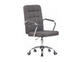 Chaise de bureau - Tissu / Métal chromé - Gris foncé - Terni RVGS42496