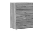 Buffet Lumenao gris 60x39x80 cm bois d'ingénierie RLAW79043