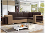 Canapé d'angle Lumenao 103 Marron Fonction de couchage Boîte de literie 250x162x85cm UFBD72975