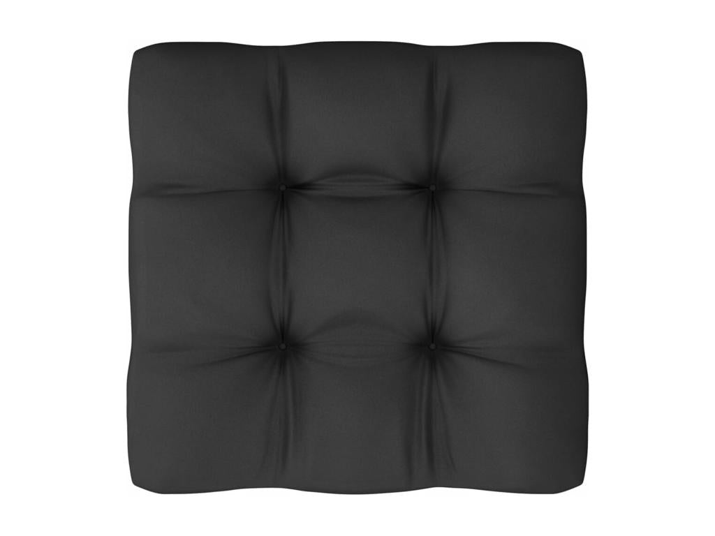 Salon de jardin 6 pièces avec coussins Noir Bois de pin massif LWNX03192