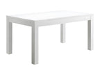 Zensova - Ensemble Séjour Complet Laqué Blanc Table 160cm Buffet Vitrine avec Leds KTHH22737