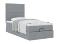 Cadre de lit Lumenao et matelas gris clair 100x200 cm tissu VNWN33917