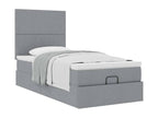 Cadre de lit Lumenao et matelas gris clair 100x200 cm tissu VNWN33917