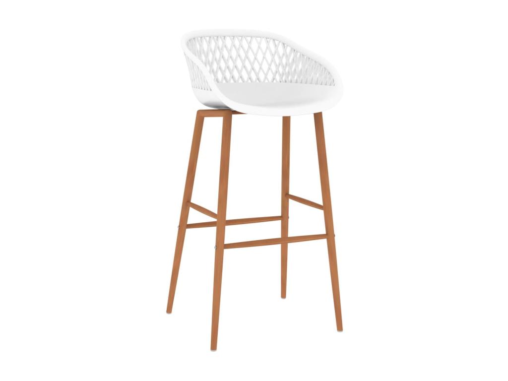 Chaises de bar lot de 2 blanc EUEW53861