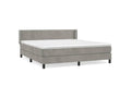 Sommier à Lumenao de lit et matelas Gris clair 160x200 Velours ZMJZ38609