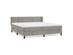 Sommier à Lumenao de lit et matelas Gris clair 160x200 Velours ZMJZ38609
