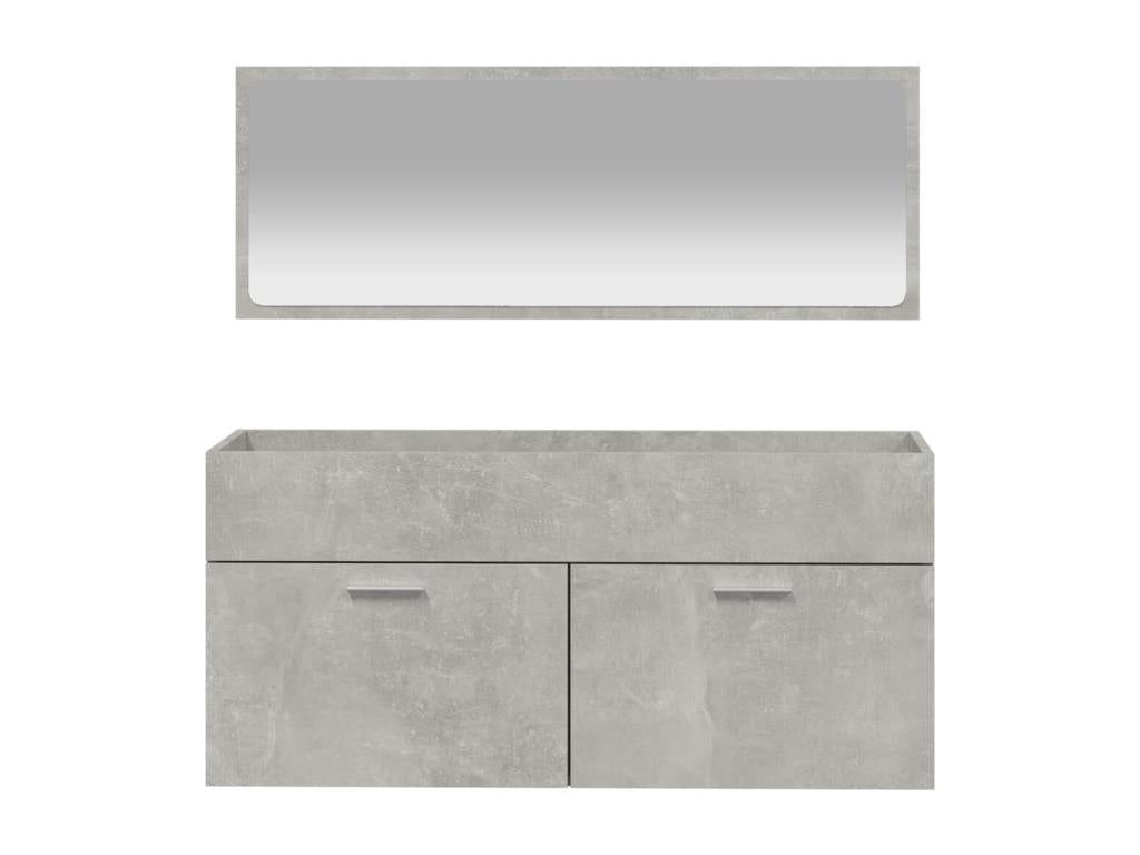 Armoire de bain avec miroir gris béton Zensova ingénierie RPXR83152