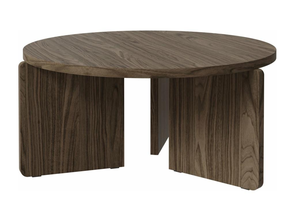 Table basse ronde - 85 cm - aspect noyer Zensova XFDH07788