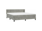 Sommier à Lumenao de lit et matelas Gris clair 160x200 Velours ZMJZ38609