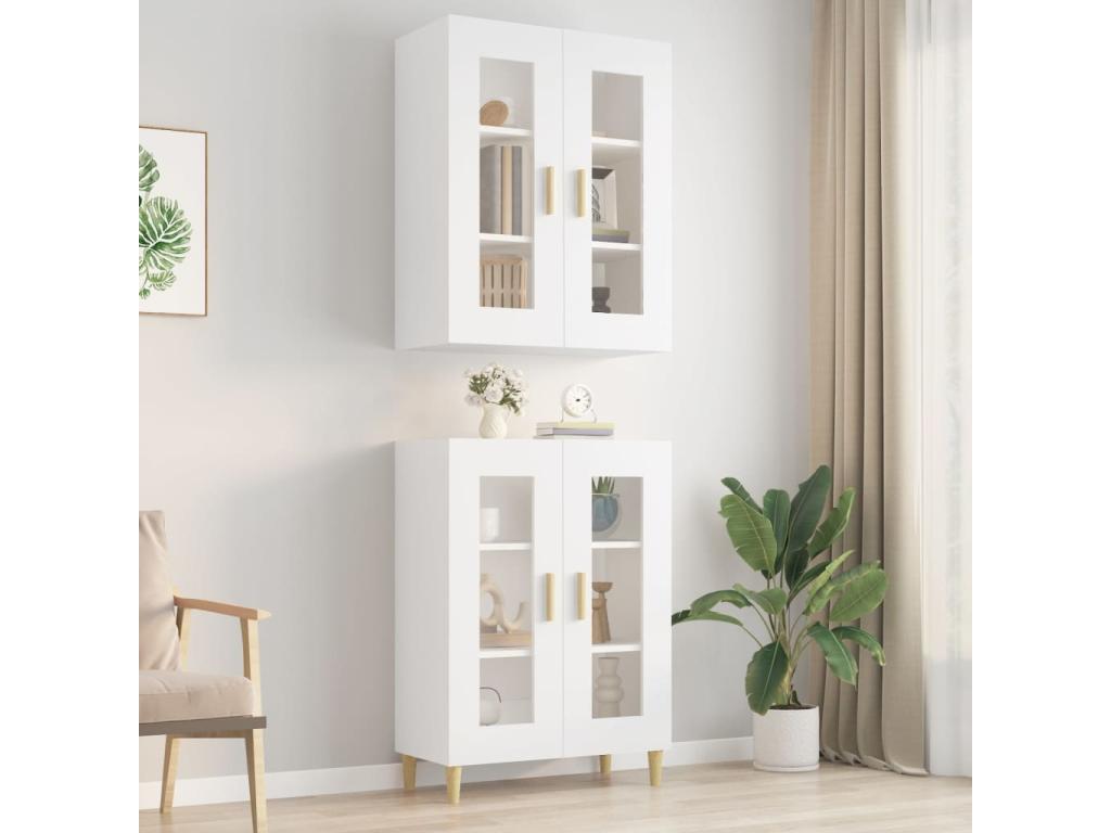 Armoire murale suspendue Blanc 69.5x34x90 cm OYCS75479