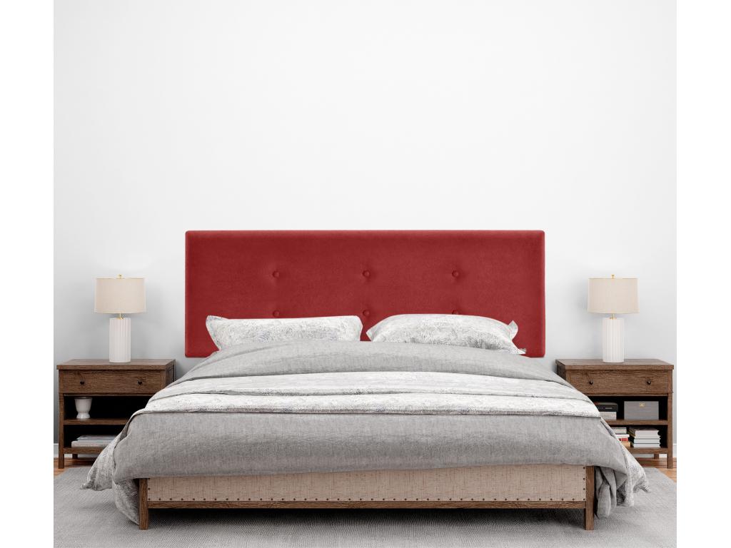 Lumenao Tête de lit en tissu Lumenao avec 2 Lumenaoées de boutons 150x50cm Lits 150 - Rouge JKWB07371