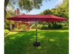 Parasol double de jardin Lumenao en rouge Poids 12,3 kg Dimensions L460 x l270 x H245 cm AAJC60690