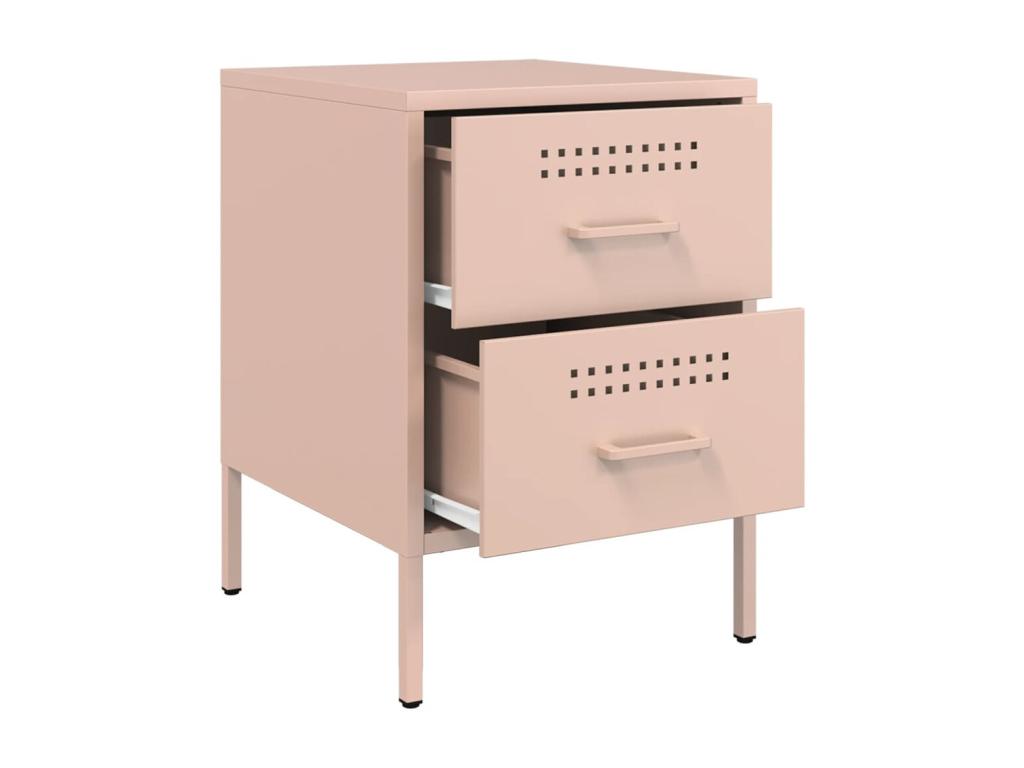 Tables de chevet 2 pcs rosace 36x39x50.5 cm acier ASAM25325