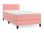 Sommier à lumière de lit avec matelas Rose 90x200 Velours SELK58957