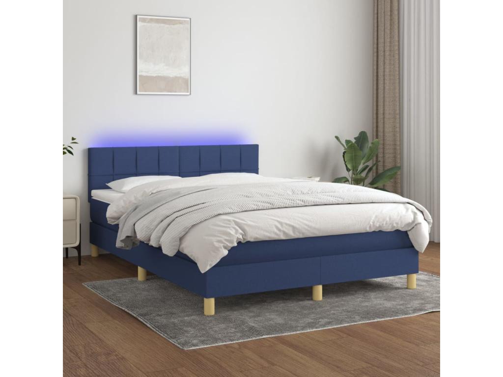 Zensova tapissier avec matelas et LED Bleu 140x200 cm Zensova JANS90595