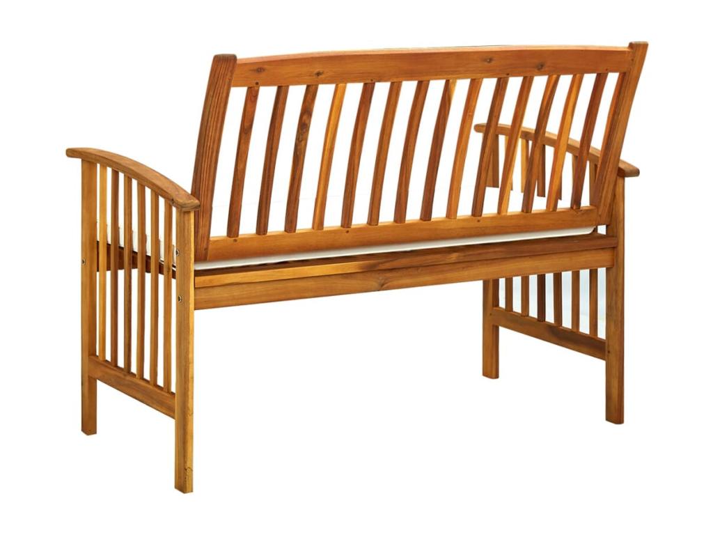 Banc de jardin avec coussin 119 cm Bois solide d'Zensova LQNE86139