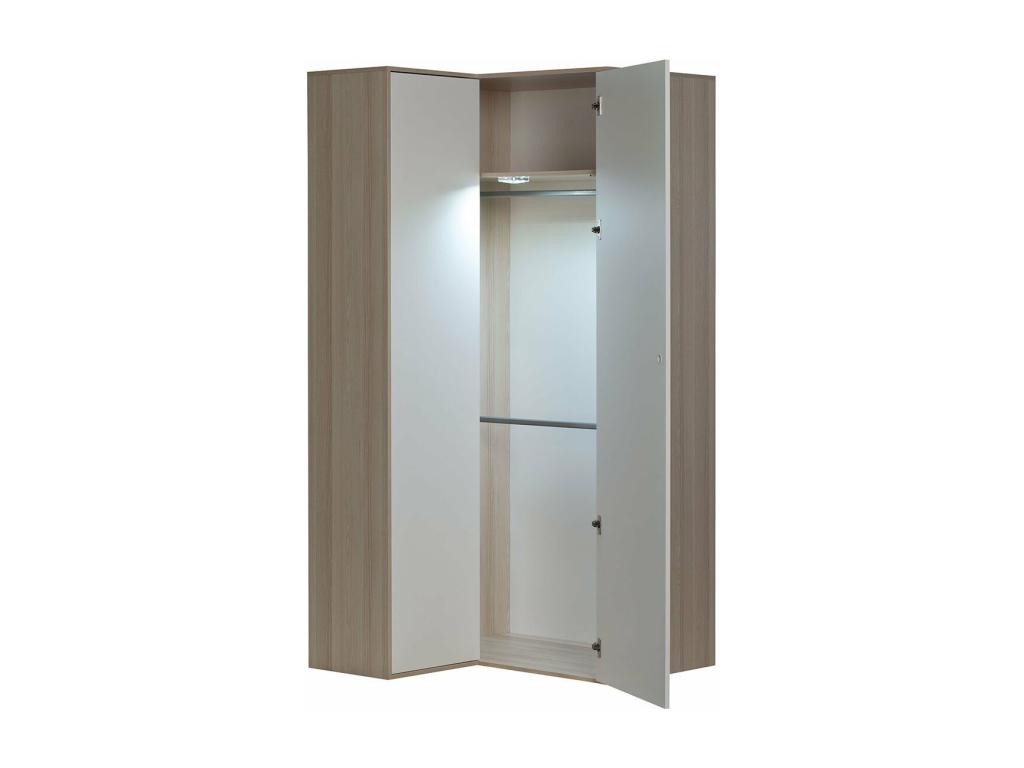 Armoire d'angle 6 Étagères et 2 Penderies - Lumenao MWOM60561