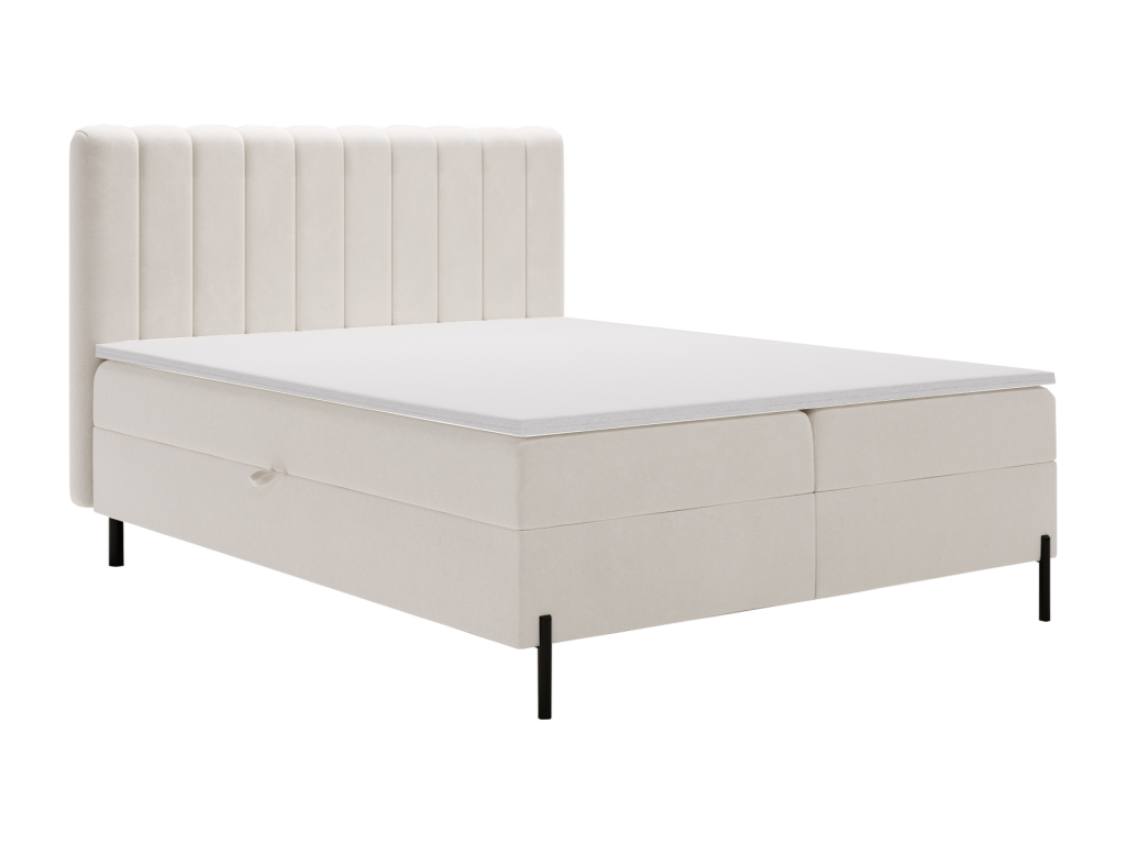 Lit adulte 180x200 Zensova - Lit vec Rangement et Matelas Ressorts ensachés Lit Crème Zensova 10 UFXL44370