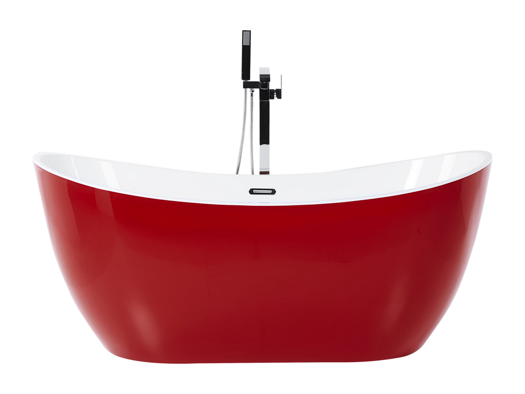 Baignoire îlot Zensova 150 cm 75 cm Rouge VHJK39302