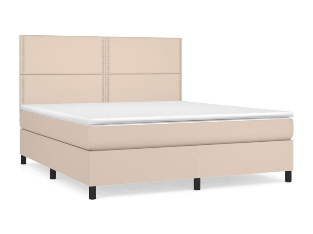 Sommier à lumière de lit avec matelas Cappuccino 180x200 PIDB09096