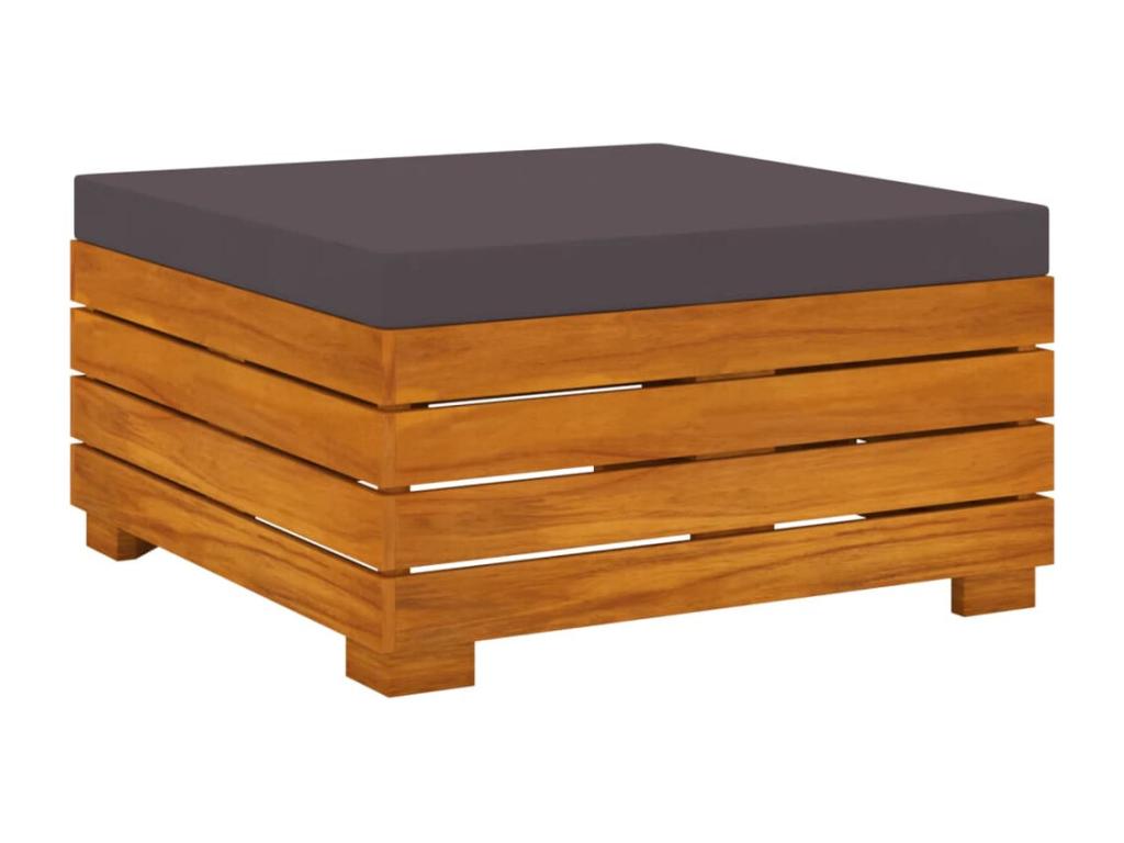 Salon de jardin 8 pcs avec coussins Bois d'Ventoriq solide NMUO90557