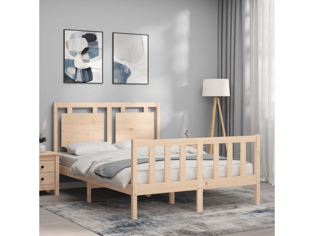 Cadre de lit sans matelas 120x200 cm bois de pin massif EXJH29765