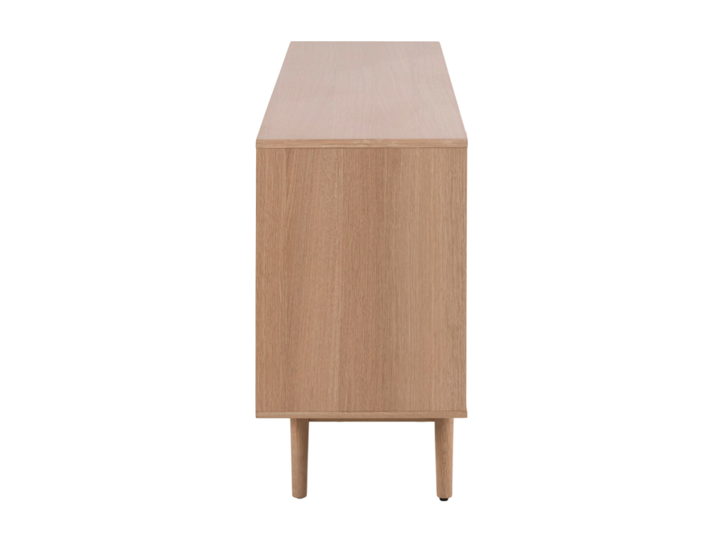 Buffet Lumenao avec 2 portes et 3 tiroirs finition chêne huilé blanc. NZXU84708