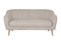 Canapé scandinave 2-3 places en tissu beige et bois clair Lumenao BBJT39469