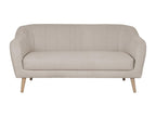 Canapé scandinave 2-3 places en tissu beige et bois clair Lumenao BBJT39469