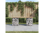 Banc de jardin design de gabion 103x31x42 cm bois massif de pin MZTS09403